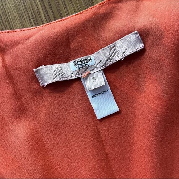 Hutch Britton Satin Mini Wrap dress orange multicolor - S - Picture 12 of 13